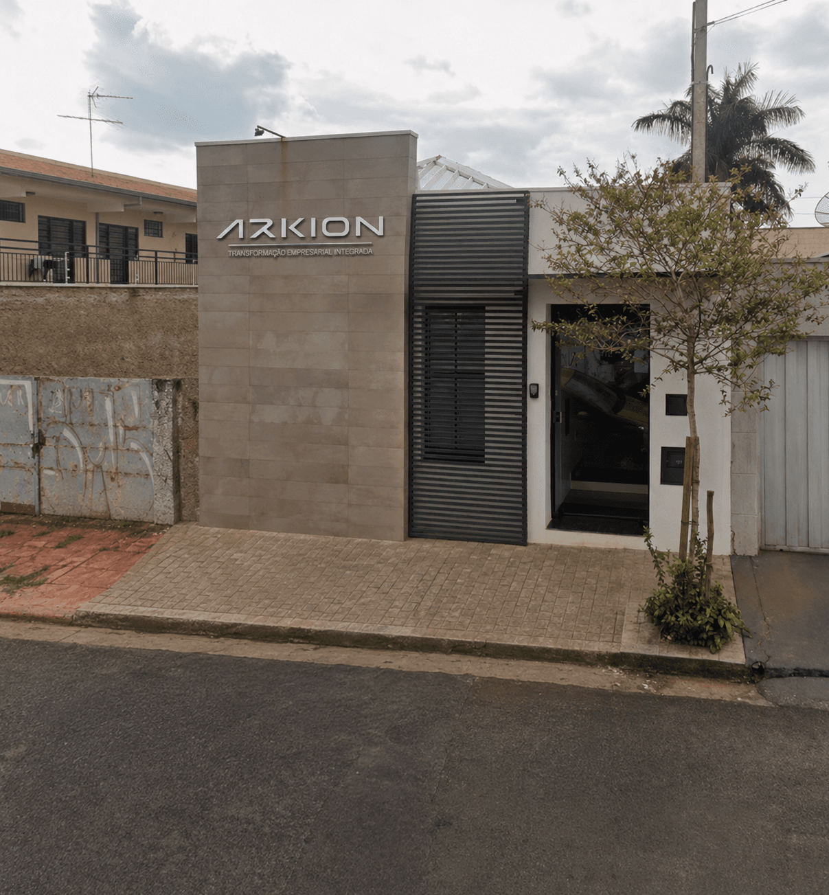Fachada do endereço da ARKION em Araraquara-SP